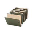 office Hanging File Folder/File Folder Combo Kit, 3/4in Expansion, Letter Size, 100% Recycled, Manila/Standard Green, pk of 12