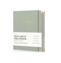 Important Document Organizer Set with Folders - Complete Linen Ring Binder